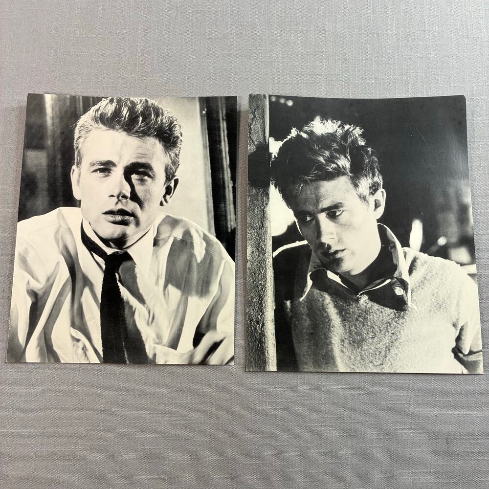Vintage James Dean Jumbo Postcard Lot of 2 1988 8x10 Portrait Collectibles